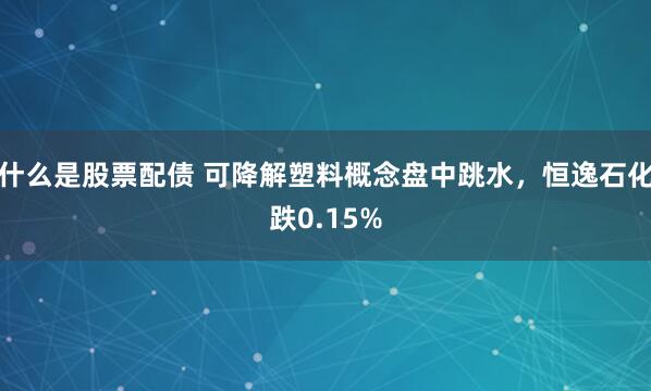 什么是股票配债 可降解塑料概念盘中跳水，恒逸石化跌0.15%